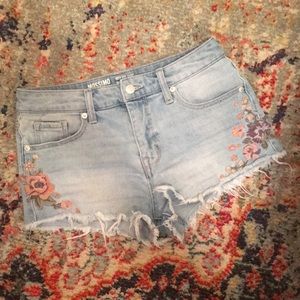 Mossimo Embroidered Jean Shorts